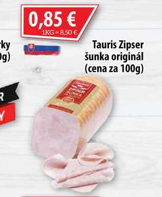 Tauris Zipser šunka originál (100 g