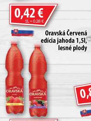 Oravská Červená edícia jahoda 1,5 l