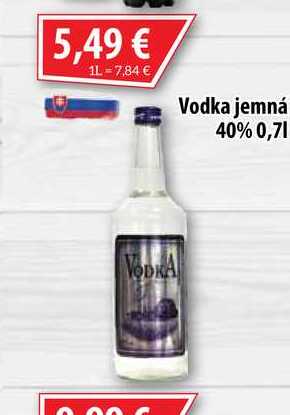 Vodka jemná 40% 0,7 l