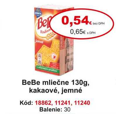 BeBe mliečne 130g