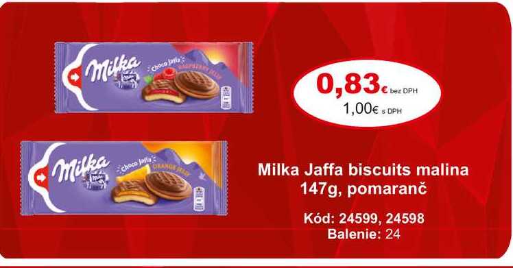 Milka Jaffa biscuits malina 147g