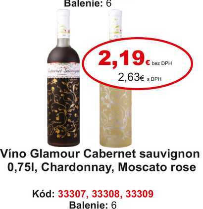 Víno Glamour Cabernet sauvignon 0,75 l