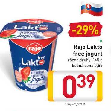  Rajo Lakto free jogurt  145 g