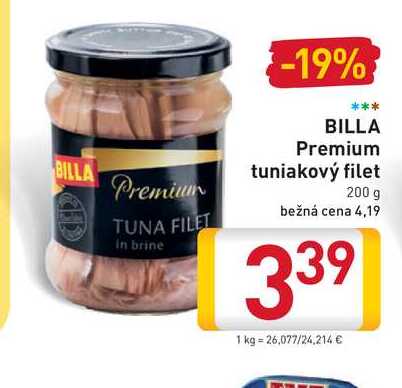  BILLA Premium tuniakový filet  200 g
