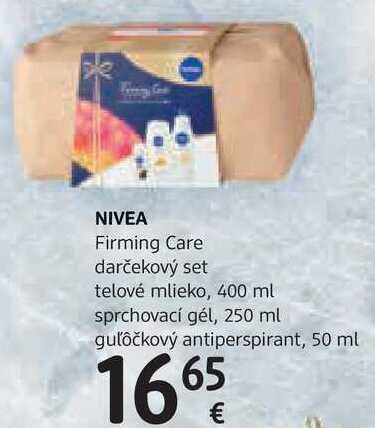 NIVEA Firming Care darčekový set telové mlieko, 400 ml sprchovací gél, 250 ml guľôčkový antiperspirant, 50 ml 