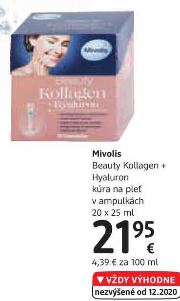 Mivolis Beauty Kollagen + Hyaluron kúra na pleť v ampulkách, 20x 25 ml 