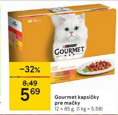 Gourmet kapsičky pre mačky, 12 x 85 g