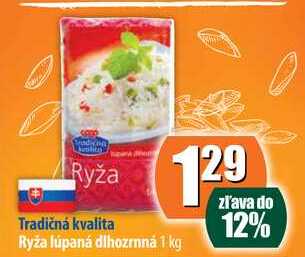 Ryža lúpaná dlhozrnná 1 kg