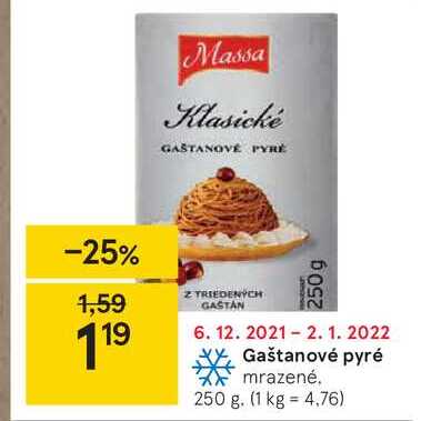 Gaštanové pyré, 250 g