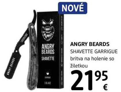ANGRY BEARDS SHAVETTE GARRIGUE britva na holenie so žiletkou