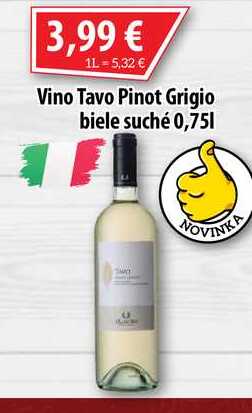 Vino Tavo Pinot Grigio biele suché 0,75 l