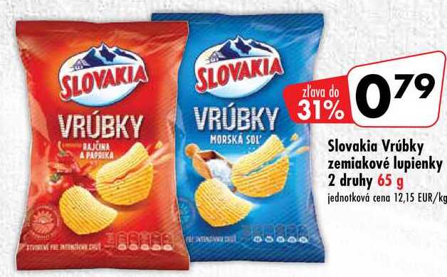 Slovakia Vrúbky zemiakové lupienky 65 g