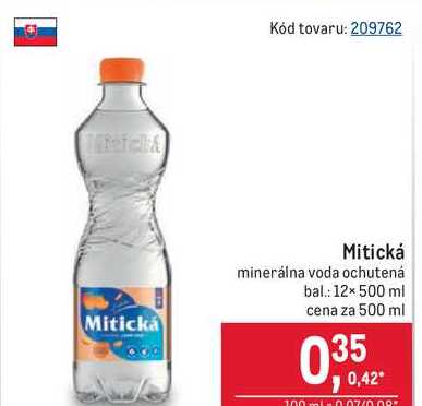 Mitická minerálna voda ochutená 500ml v akcii | Zlacnene.sk