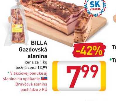   BILLA Gazdovská slanina  1 kg