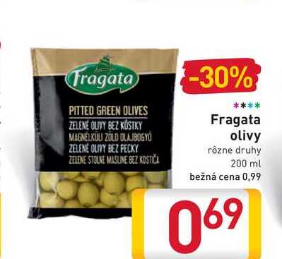 Fragata olivy rôzne druhy 200 ml  