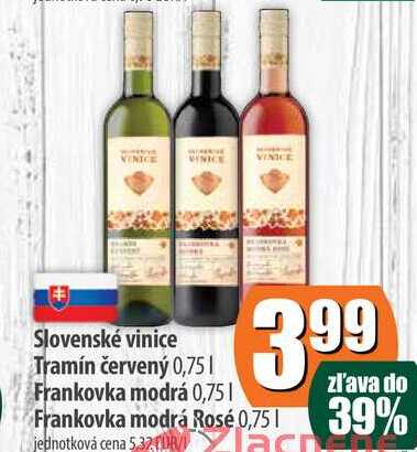 Slovenské vinice Tramín červený 0,75 l