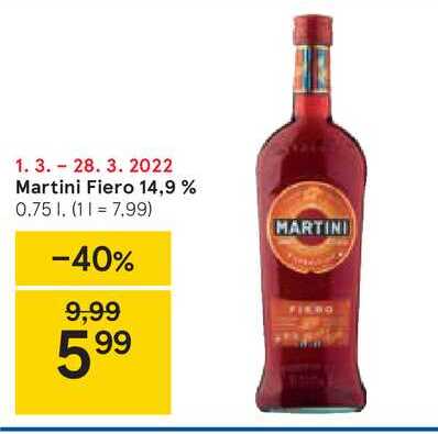 Martini Fiero 14,9 %, 0,75 l