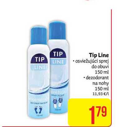 Tip Line osviežujúci sprej do obuvi 150 ml