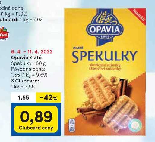 Opavia Zlaté, 160 g