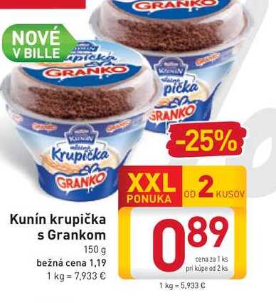 Kunín krupička s Grankom 150 g