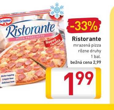  Ristorante mrazená pizza rôzne druhy 1 bal.  