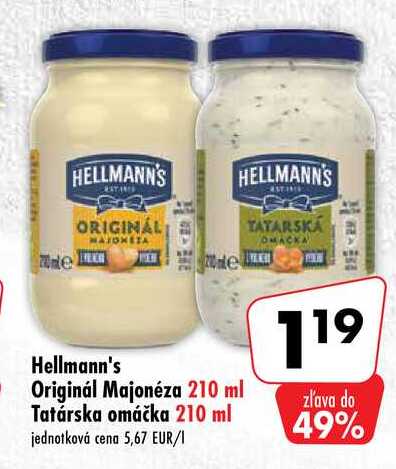 Hellmann's Originál Majonéza 210 ml 
