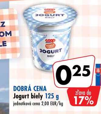 Jogurt biely 125 g 