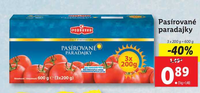 Pasírované paradajky 3 x 200 g