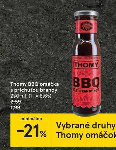 Thomy BBQ omáčka s príchuťou brandy, 230 ml