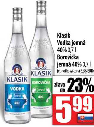 Klasik Vodka jemná 40% 0,7 l