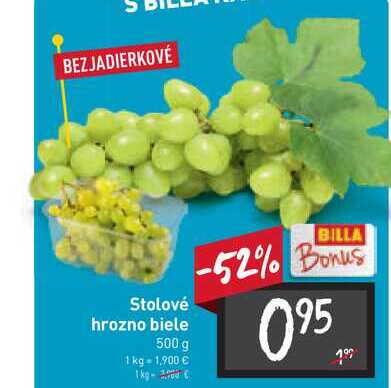 Stolové hrozno biele 500 g