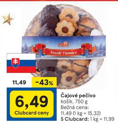 Čajové pečivo, 750 g