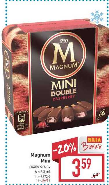 Magnum Mini rôzne druhy 6 x 60 ml