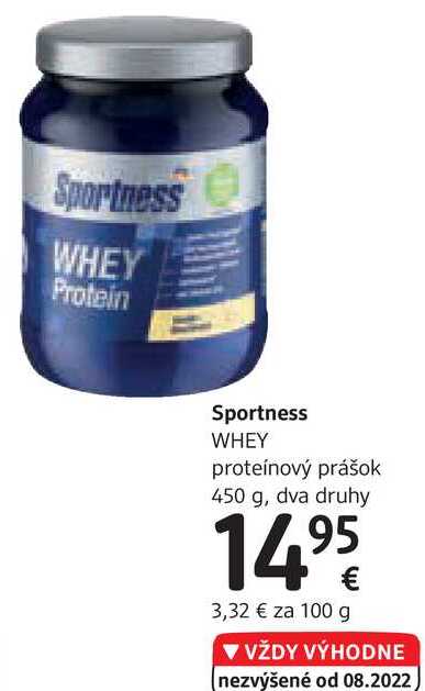 Sportness WHEY proteínový prášok, 450 g