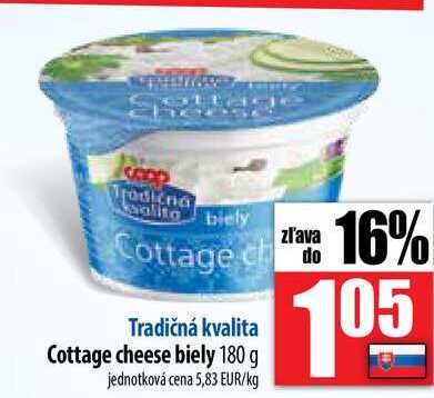Tradičná kvalita Cottage cheese biely 180 g