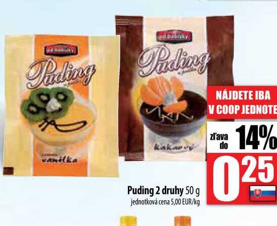 Puding 2 druhy 50 g
