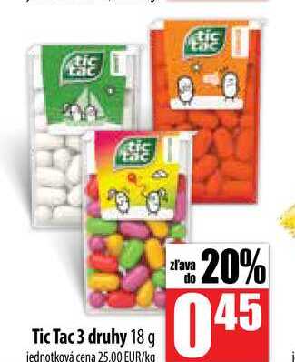 Tic Tac 3 druhy 18 g