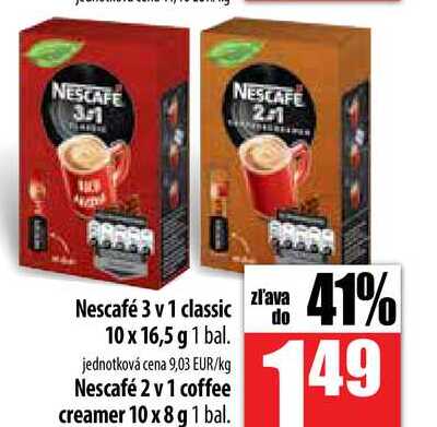 Nescafé 2 v 1 coffee creamer 10 x 8 g