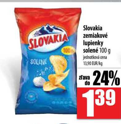 Slovakia zemiakové lupienky solené 100 g