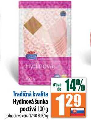 Hydinová šunka poctivá 100 g
