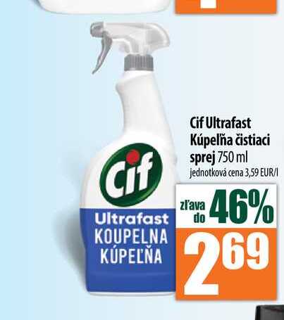 Cif Ultrafast Kúpeľňa čistiaci sprej 750 ml
