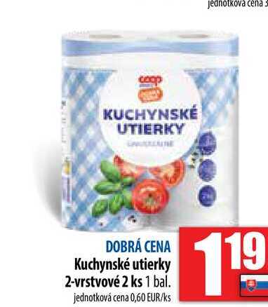 Kuchynské utierky 2-vrstvové 2 ks 