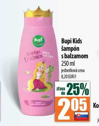Bupi Kids šampón s balzamom 250 ml 
