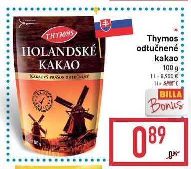 Thymos Odtučnené kakao 100 g