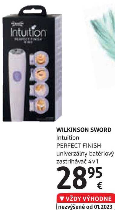 WILKINSON SWORD Intuition PERFECT FINISH univerzálny batériový zastrihávač 4v1