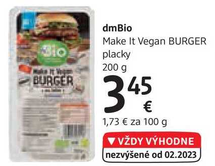 dmBio Make It Vegan BURGER placky, 200 g