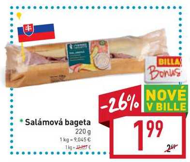 Pierre Baguette Salámová bageta 220 g