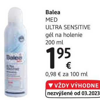 Balea MED ULTRA SENSITIVE gél na holenie, 200 ml