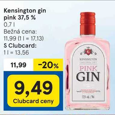 Kensington gin pink 37,5 %, 0,7 l