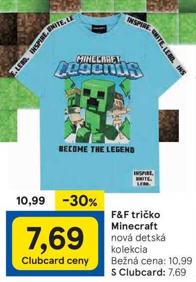 F&F tričko Minecraft